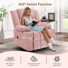 Korser Recliner Chair for Adults, Wall Hugger RV Recliner with Massage and Heating, Zero-Gravity Recliners, Electric Power Recliner Chair for Living Room, Bedroom, Home, Theater Seating (Darkgrey)(Pink)