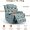 Korser Recliner Chair for Adults, Wall Hugger RV Recliner with Massage and Heating, Zero-Gravity Recliners, Electric Power Recliner Chair for Living Room, Bedroom, Home, Theater Seating (Darkgrey)(Lake Blue)