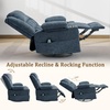 Korser Recliner Chair for Adults, Wall Hugger RV Recliner with Massage and Heating, Zero-Gravity Recliners, Electric Power Recliner Chair for Living Room, Bedroom, Home, Theater Seating (Darkgrey)(Blue)