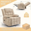 Korser Recliner Chair for Adults, Wall Hugger RV Recliner with Massage and Heating, Zero-Gravity Recliners, Electric Power Recliner Chair for Living Room, Bedroom, Home, Theater Seating (Darkgrey)(Khaki)