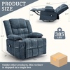 Korser Recliner Chair for Adults, Wall Hugger RV Recliner with Massage and Heating, Zero-Gravity Recliners, Electric Power Recliner Chair for Living Room, Bedroom, Home, Theater Seating (Darkgrey)(Blue)