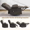 Korser Recliner Chair for Adults, Wall Hugger RV Recliner with Massage and Heating, Zero-Gravity Recliners, Electric Power Recliner Chair for Living Room, Bedroom, Home, Theater Seating (Darkgrey)(Brown)