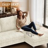 Korser U-Shaped Sectional Couches for Living Room, 101 Inch Modern Modular Sofa with Double Chaise Lounge, Comfy Chenille Fabric 4-Seat Couch Set for Apartment, Beige(Beige)