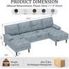 Korser U-Shaped Sectional Couches for Living Room, 101 Inch Modern Modular Sofa with Double Chaise Lounge, Comfy Chenille Fabric 4-Seat Couch Set for Apartment, Beige(Pewter)