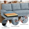Korser U-Shaped Sectional Couches for Living Room, 101 Inch Modern Modular Sofa with Double Chaise Lounge, Comfy Chenille Fabric 4-Seat Couch Set for Apartment, Beige(Pewter)