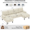 Korser U-Shaped Sectional Couches for Living Room, 101 Inch Modern Modular Sofa with Double Chaise Lounge, Comfy Chenille Fabric 4-Seat Couch Set for Apartment, Beige(Beige)