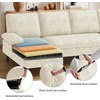 Korser U-Shaped Sectional Couches for Living Room, 101 Inch Modern Modular Sofa with Double Chaise Lounge, Comfy Chenille Fabric 4-Seat Couch Set for Apartment, Beige(Beige)