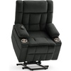 Korser Power Lift Recliner Chair with Massage and Heat for Elderly, Electric Lift Recliner for Adults with 2 Cup Holders, 2 Side and 2 Front Pockets, Lift Chairs Recliners for Living Room, Khaki(Darkgray)