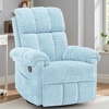 Korser Power Recliner Chair, Electric Recliners for Adults, Small Recliners for Small Spaces, Upholstered Recliner with USB & Type-C Charging Ports, Nursery Chair for Living Room, Chenille, Beige(Blue)