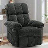 Korser Power Recliner Chair, Electric Recliners for Adults, Small Recliners for Small Spaces, Upholstered Recliner with USB & Type-C Charging Ports, Nursery Chair for Living Room, Chenille, Beige(Black)