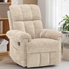 Korser Power Recliner Chair, Electric Recliners for Adults, Small Recliners for Small Spaces, Upholstered Recliner with USB & Type-C Charging Ports, Nursery Chair for Living Room, Chenille, Beige(Khaki-1)