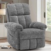Korser Power Recliner Chair, Electric Recliners for Adults, Small Recliners for Small Spaces, Upholstered Recliner with USB & Type-C Charging Ports, Nursery Chair for Living Room, Chenille, Beige(Grey)