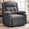 Korser Power Recliner Chair for Adults, Oversized Electric Recliner with Thickened Cushions, Chenille Fabric Reclining Chair for Living Room, Bedroom, Grey(Grey)