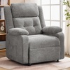 Korser Power Recliner Chair for Adults, Oversized Electric Recliner with Thickened Cushions, Chenille Fabric Reclining Chair for Living Room, Bedroom, Grey(Lightgray)