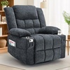 Korser Recliner Chair for Adults, Wall Hugger RV Recliner with Massage and Heating, Zero-Gravity Recliners, Electric Power Recliner Chair for Living Room, Bedroom, Home, Theater Seating (Darkgrey)(Dark Grey)