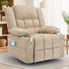 Korser Recliner Chair for Adults, Wall Hugger RV Recliner with Massage and Heating, Zero-Gravity Recliners, Electric Power Recliner Chair for Living Room, Bedroom, Home, Theater Seating (Darkgrey)(Khaki)