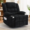 Korser Recliner Chair for Adults, Wall Hugger RV Recliner with Massage and Heating, Zero-Gravity Recliners, Electric Power Recliner Chair for Living Room, Bedroom, Home, Theater Seating (Darkgrey)(Black)