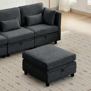 Korser 112″ Modular Sectional Sofa with Storage, Sectional Couches for Living Room, Convertible Modular Sofa with Ottomans, U Shaped Comfy Couch with Chaise, Adjustable Backrest, 6 Seats, Khaki(Black)