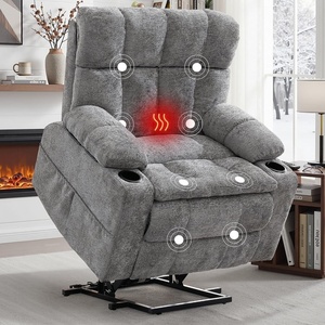 Korser Oversized Dual Motor Power Lift Recliner for Elderly with Massage and Heat, Extra Wide Electric Recliner with Adjustable Headrest, Lift Chair with Storebox Cupholder, USB Ports, Type C, Black(Grey)