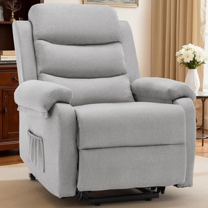 Korser Power Lift Recliner Chair for Elderly, Electric Lift Chair for Adults, Small Recliner with Side Pockets for Living Room Reading Room, Recliner Saves Your Favorite Position, Darkgrey(Lightgrey)