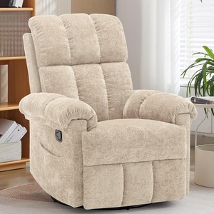Korser Power Recliner Chair, Electric Recliners for Adults, Small Recliners for Small Spaces, Upholstered Recliner with USB & Type-C Charging Ports, Nursery Chair for Living Room, Chenille, Beige(Khaki-1)