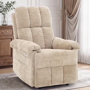 Korser Power Recliner Chair, Electric Recliners for Adults, Small Recliners for Small Spaces, Upholstered Recliner with USB & Type-C Charging Ports, Nursery Chair for Living Room, Chenille, Beige(Classic Khaki)