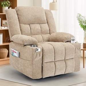 Korser Recliner Chair for Adults, Wall Hugger RV Recliner with Massage and Heating, Zero-Gravity Recliners, Electric Power Recliner Chair for Living Room, Bedroom, Home, Theater Seating (Darkgrey)(Khaki)