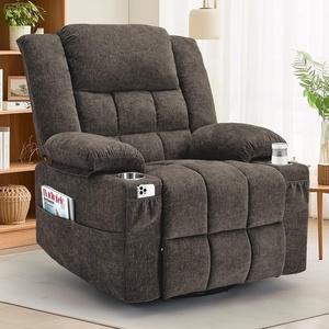 Korser Recliner Chair for Adults, Wall Hugger RV Recliner with Massage and Heating, Zero-Gravity Recliners, Electric Power Recliner Chair for Living Room, Bedroom, Home, Theater Seating (Darkgrey)(Brown)