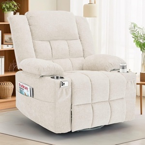 Korser Recliner Chair for Adults, Wall Hugger RV Recliner with Massage and Heating, Zero-Gravity Recliners, Electric Power Recliner Chair for Living Room, Bedroom, Home, Theater Seating (Darkgrey)(Beige)